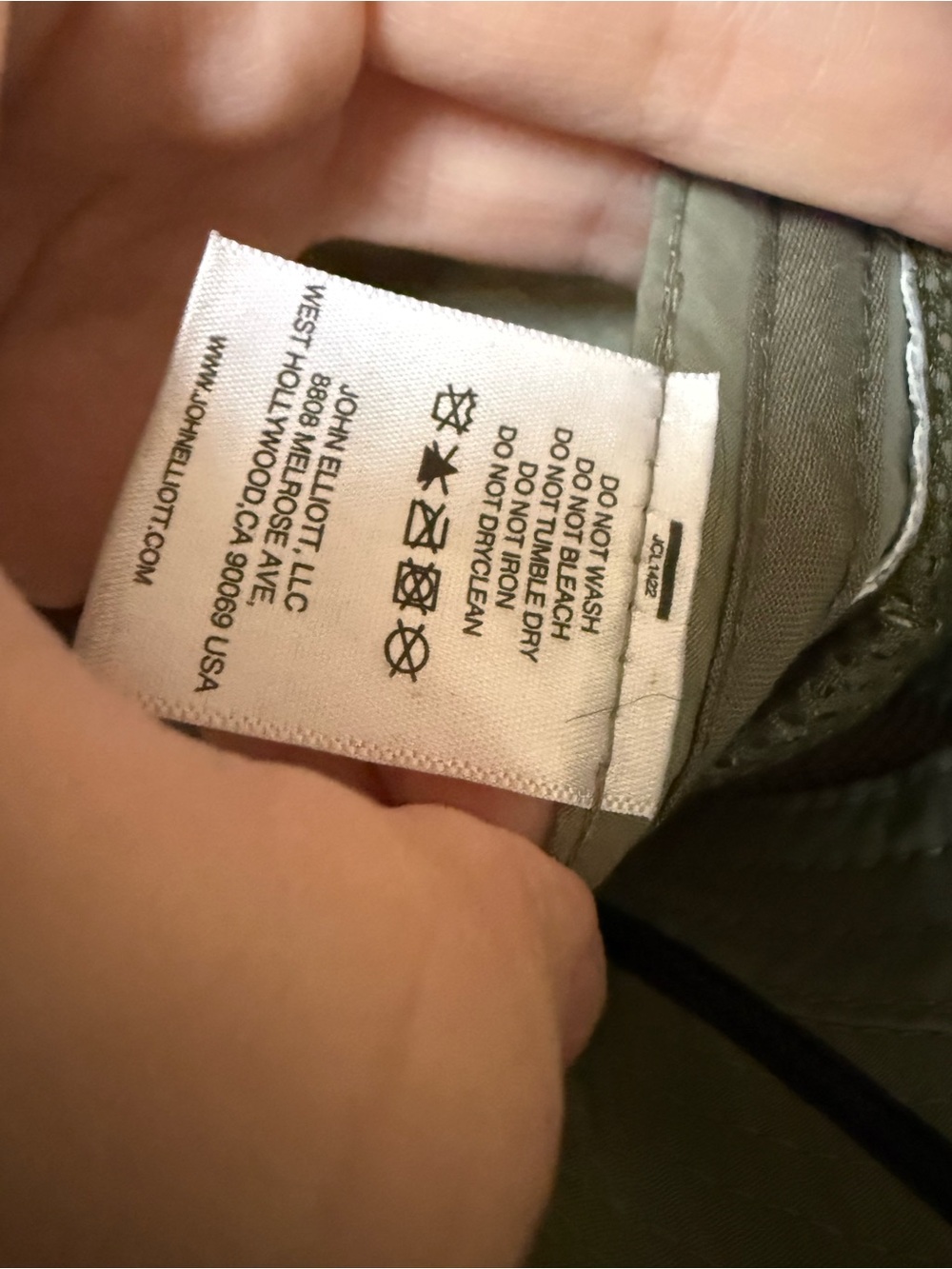 John Elliott L/XL Olive Nylon Blend Bucket Hat Adjustable Chin Strap - Picture 8 of 8